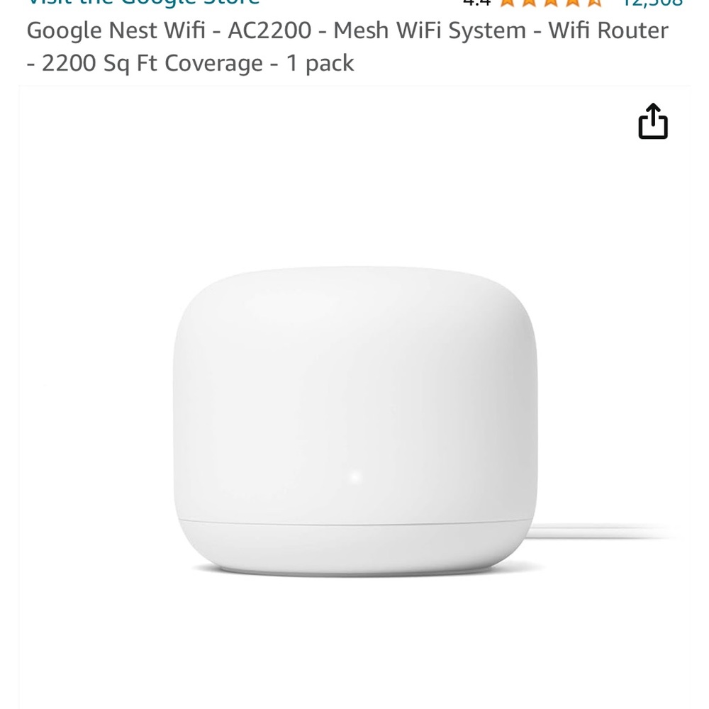 Google Nest Mesh WiFi Router H2D - AC2200 - Picture 4 of 5